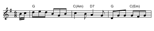 the Girl in Green - staff notation