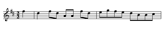 The Girl of Dalkeith - staff notation