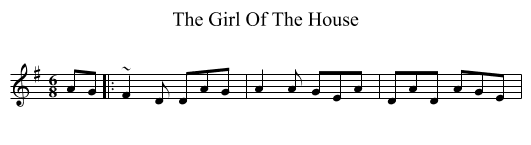 The Girl Of The House - staff notation