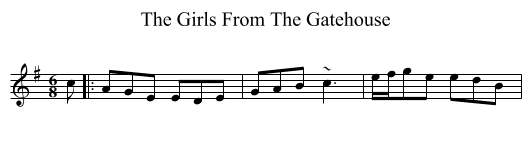 The Girls From The Gatehouse - staff notation