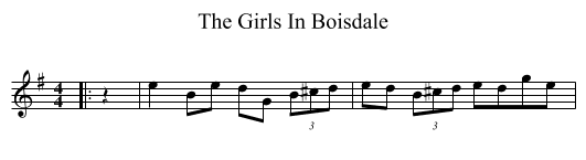 The Girls In Boisdale - staff notation