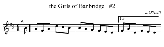 the Girls of Banbridge   #2 - staff notation