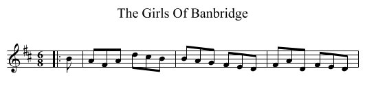 The Girls Of Banbridge - staff notation