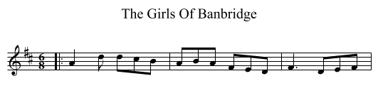 The Girls Of Banbridge - staff notation