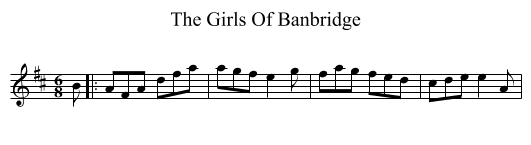 The Girls Of Banbridge - staff notation