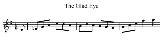 The Glad Eye - staff notation