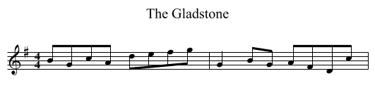 The Gladstone - staff notation