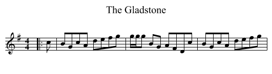 The Gladstone - staff notation