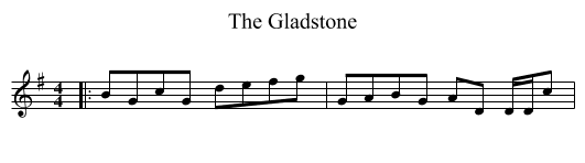 The Gladstone - staff notation