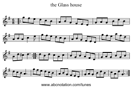 the Glass house - staff notation