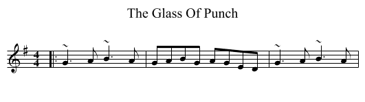 The Glass Of Punch - staff notation