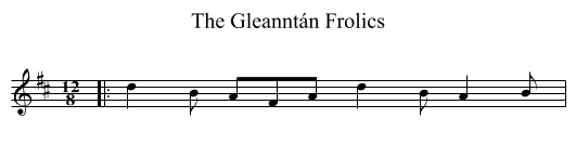 The Gleanntán Frolics - staff notation