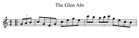 The Glen Aln - staff notation