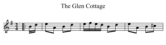 The Glen Cottage - staff notation