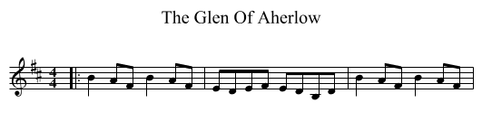 The Glen Of Aherlow - staff notation