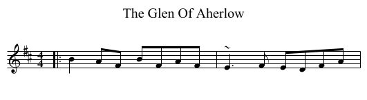 The Glen Of Aherlow - staff notation