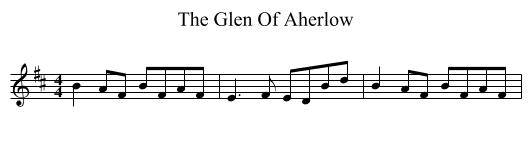 The Glen Of Aherlow - staff notation