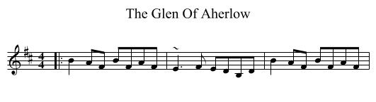 The Glen Of Aherlow - staff notation