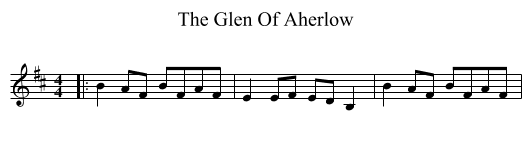 The Glen Of Aherlow - staff notation