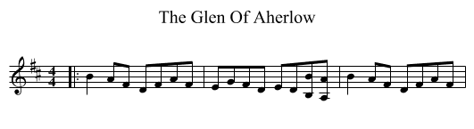 The Glen Of Aherlow - staff notation