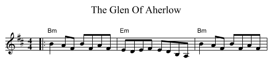 The Glen Of Aherlow - staff notation
