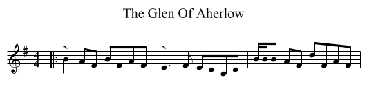 The Glen Of Aherlow - staff notation