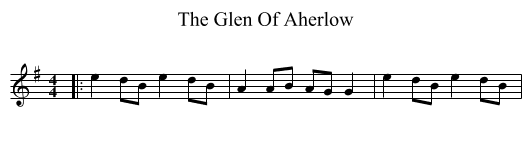 The Glen Of Aherlow - staff notation
