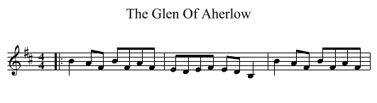 The Glen Of Aherlow - staff notation