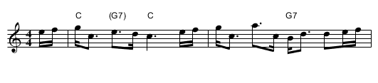 the Glen Tromie Strathspey - staff notation
