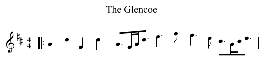 The Glencoe - staff notation
