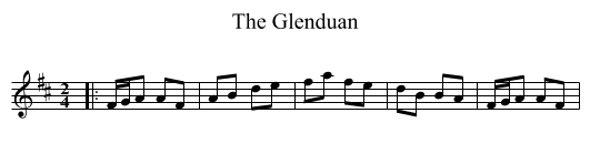 The Glenduan - staff notation