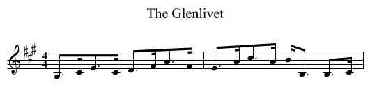 The Glenlivet - staff notation