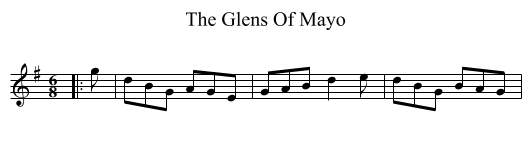 The Glens Of Mayo - staff notation