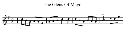 The Glens Of Mayo - staff notation
