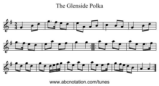 The Glenside Polka - staff notation