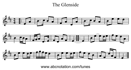 The Glenside - staff notation