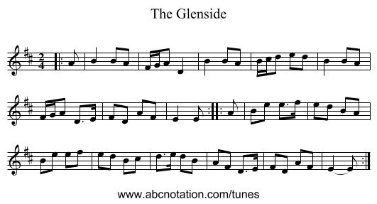 The Glenside - staff notation