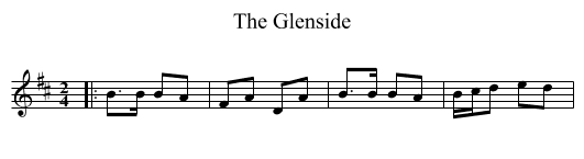 The Glenside - staff notation