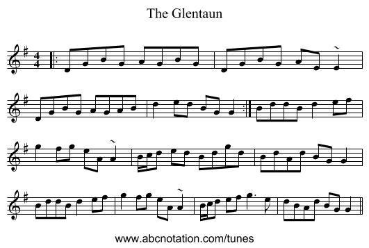 The Glentaun - staff notation