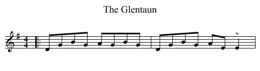 The Glentaun - staff notation