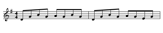 The Glentown Reel - staff notation