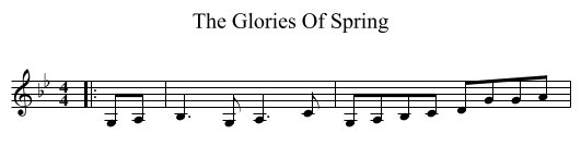 The Glories Of Spring - staff notation