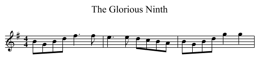 The Glorious Ninth - staff notation