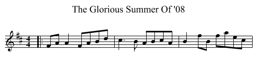 The Glorious Summer Of '08 - staff notation