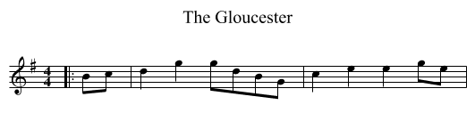 The Gloucester - staff notation