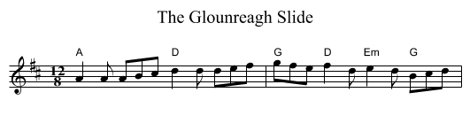 The Glounreagh Slide - staff notation
