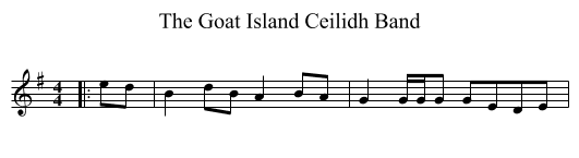 The Goat Island Ceilidh Band - staff notation