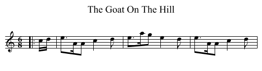 The Goat On The Hill - staff notation