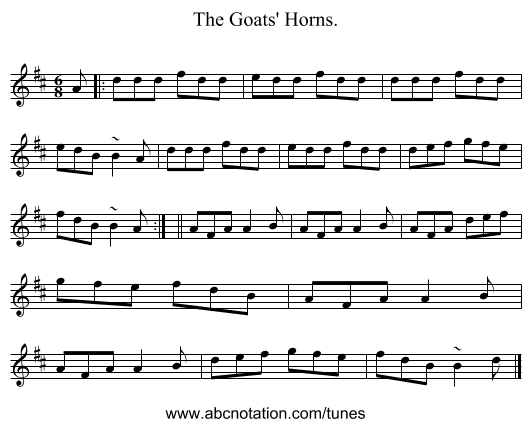 The Goats' Horns. - staff notation