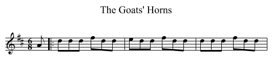 The Goats' Horns - staff notation